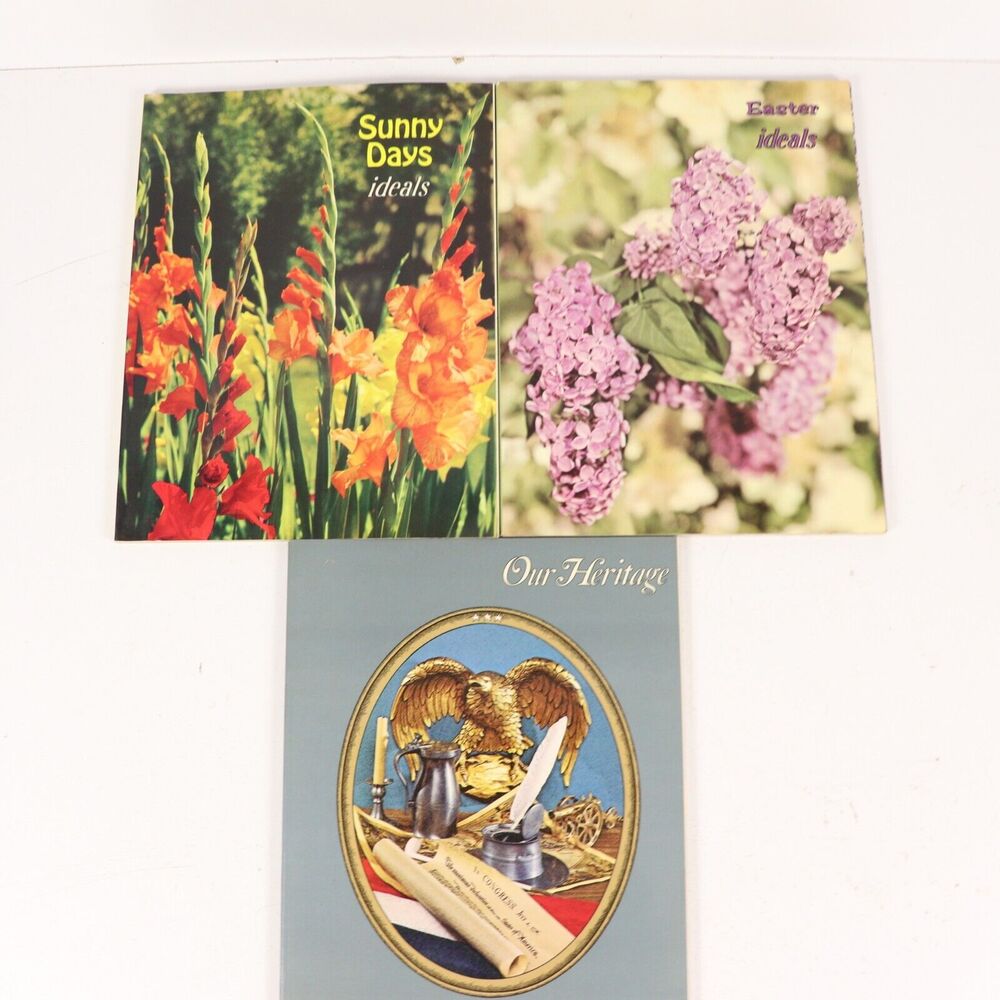Ideals Magazine 1973 Lot of 3 Easter, Sunny, Our Heritage